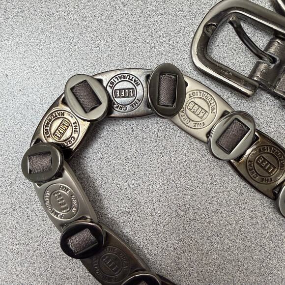 Suzi Roher Belt Womens Medium Plus Silver Metallic Metal Chain Naturalist Life - Picture 3 of 8